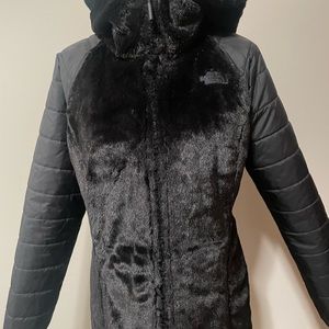 Faux fur lined reversible North Face.